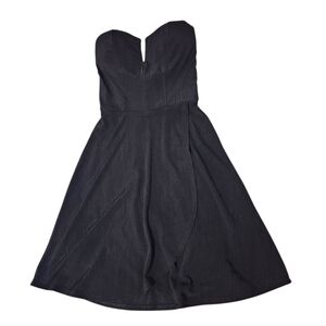 Candie’s Strapless Little Black Dress Fit and Flare Mini Dress Size XS Cocktail